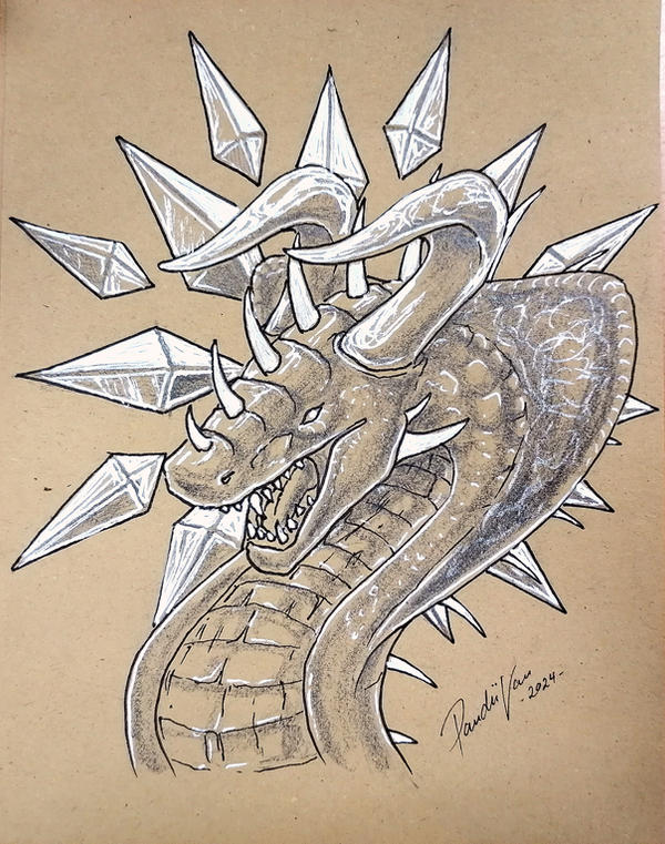Deviantart Snake Crystal Dragonsnake Portrait with crystals by PandiiVan on DeviantArt