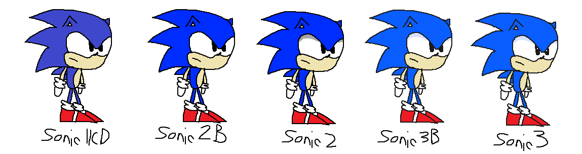 Sonic (Classic Colors/Recolors) by CocaTheHedgehog on DeviantArt