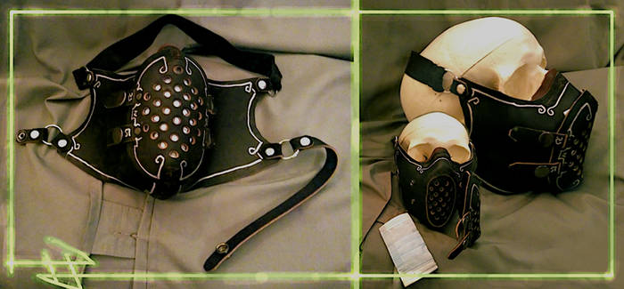 Leather Mask with removable Filter