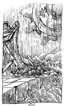 Broken undergound water wheel