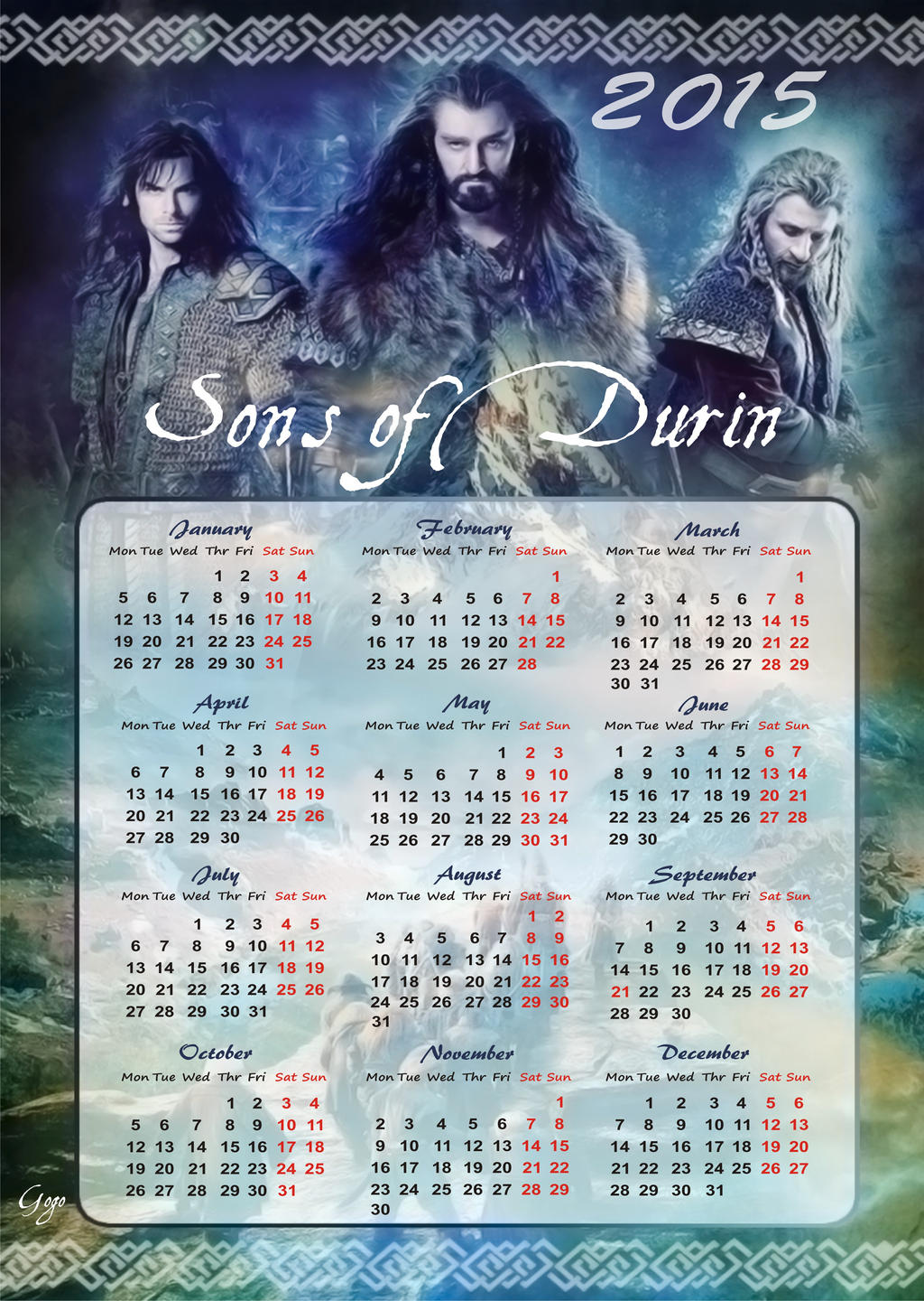 Dwarvish calendar, 2015