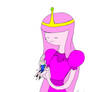 Princess Bubblegum and tiny Finn.