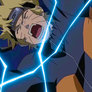 Naruto falling while being shocked by Fuka
