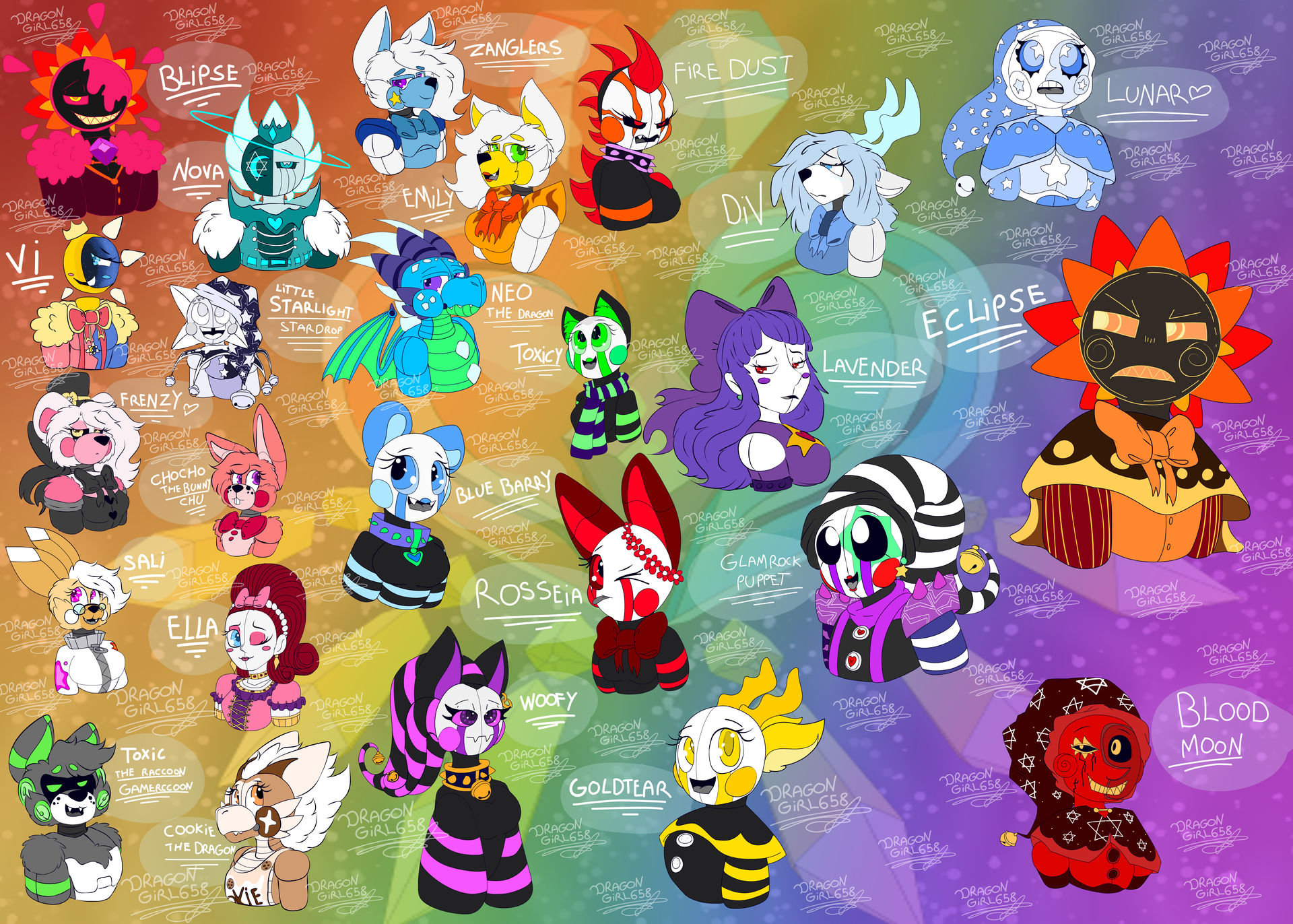 my whole fnaf oc's :D by DragonGirl658 on DeviantArt