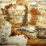 Map of Middle Earth Coffe Painting