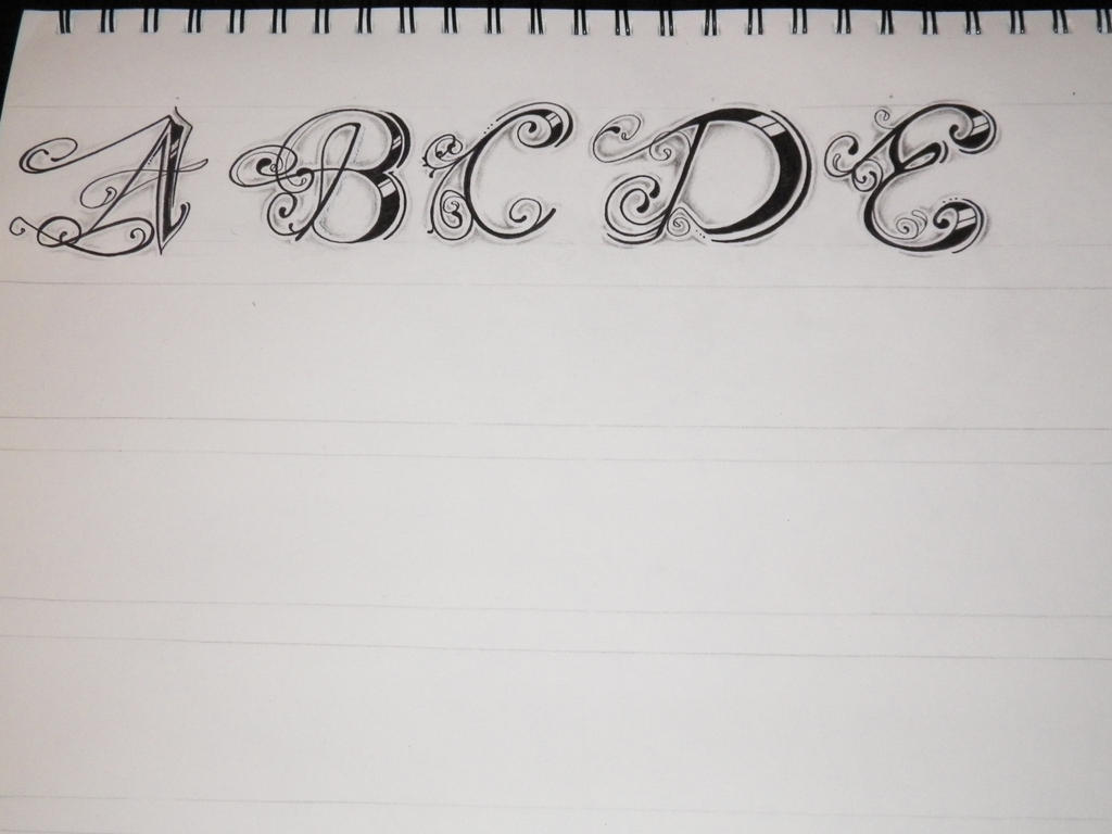 Filigree Lettering Sample by CustomTattoos on DeviantArt