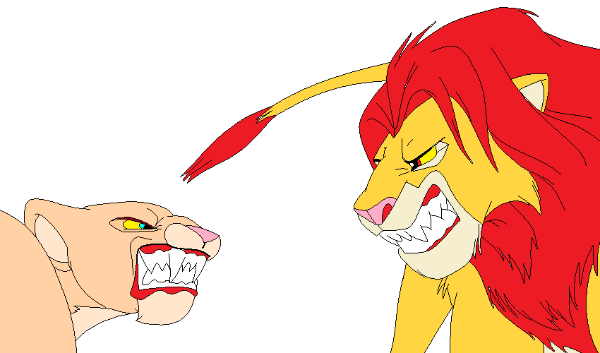 Simba Attacks Lion King Simba And Nala Fight