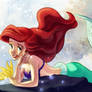 Coloring book page - Ariel