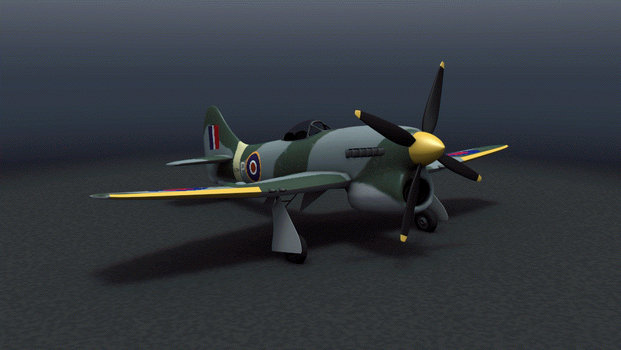 Hawker Tempest Mk.V - 3D model spin around