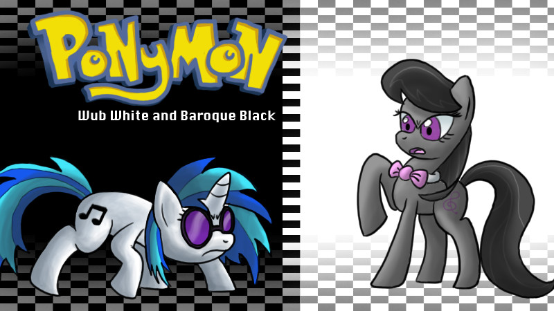 Ponymon Wub White and Baroque Black