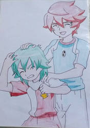 kariya and hiroto - inazuma eleven (go)