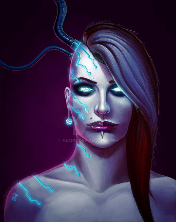 Psyborg Deviantart Cyborg Portrait by Hump3 on DeviantArt