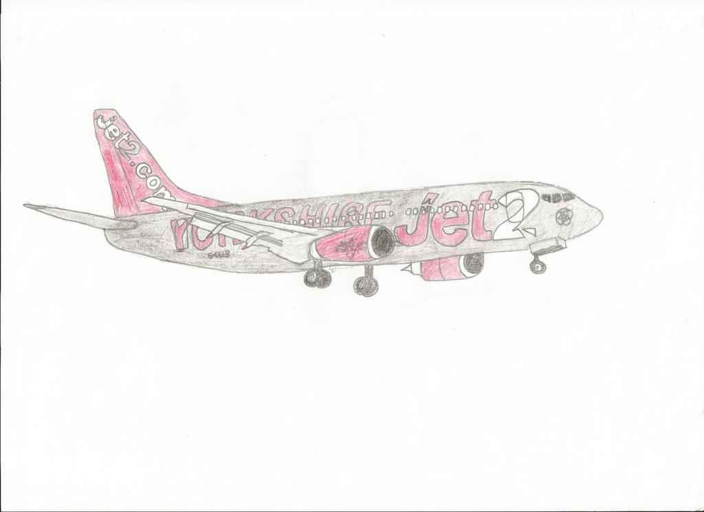 Jet2 Drawing Jet2 plane G-CELB drawing by AlohaItsLeanneXD on DeviantArt