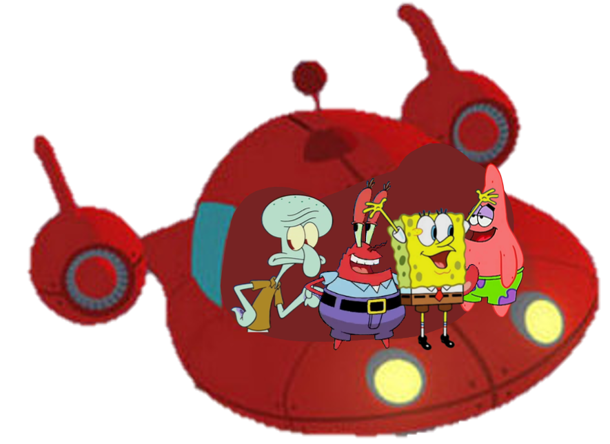Sponge Raket SpongeBob and friends in rocket by PaddyMcClellan on DeviantArt
