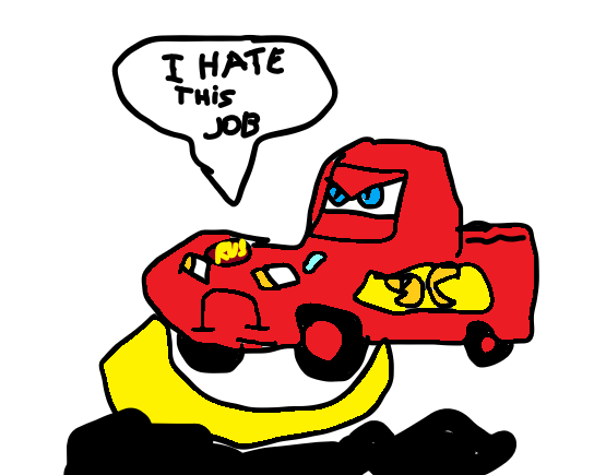 Lightning mcqueen fixing the road sales