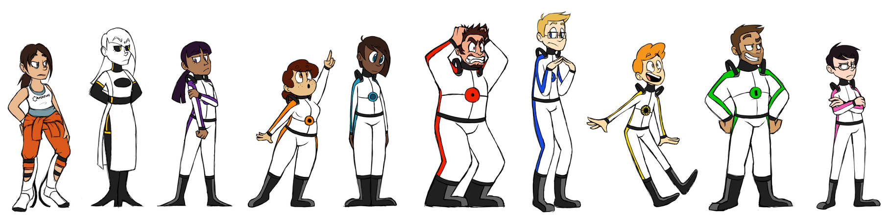 Portal Character Lineup by Pratzelwurm on DeviantArt