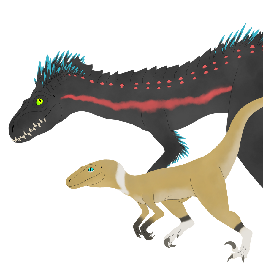Raptor and indoraptor by WhiteDinocrocuta on DeviantArt