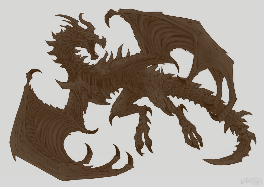 Alduin Sketch by Lifefantasyx on DeviantArt