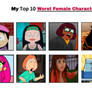 My Top 10 Worst Female Characters!!!