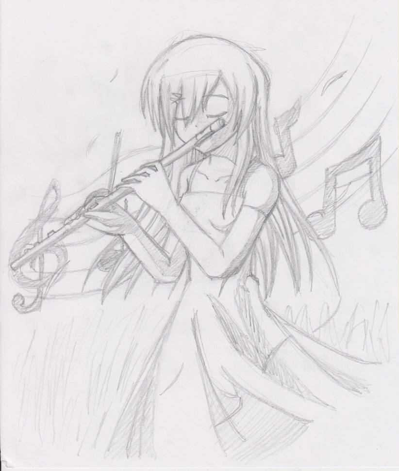 Girl Playing Flute By Aznboiz11 On Deviantart