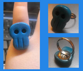 Blue Skull Ring