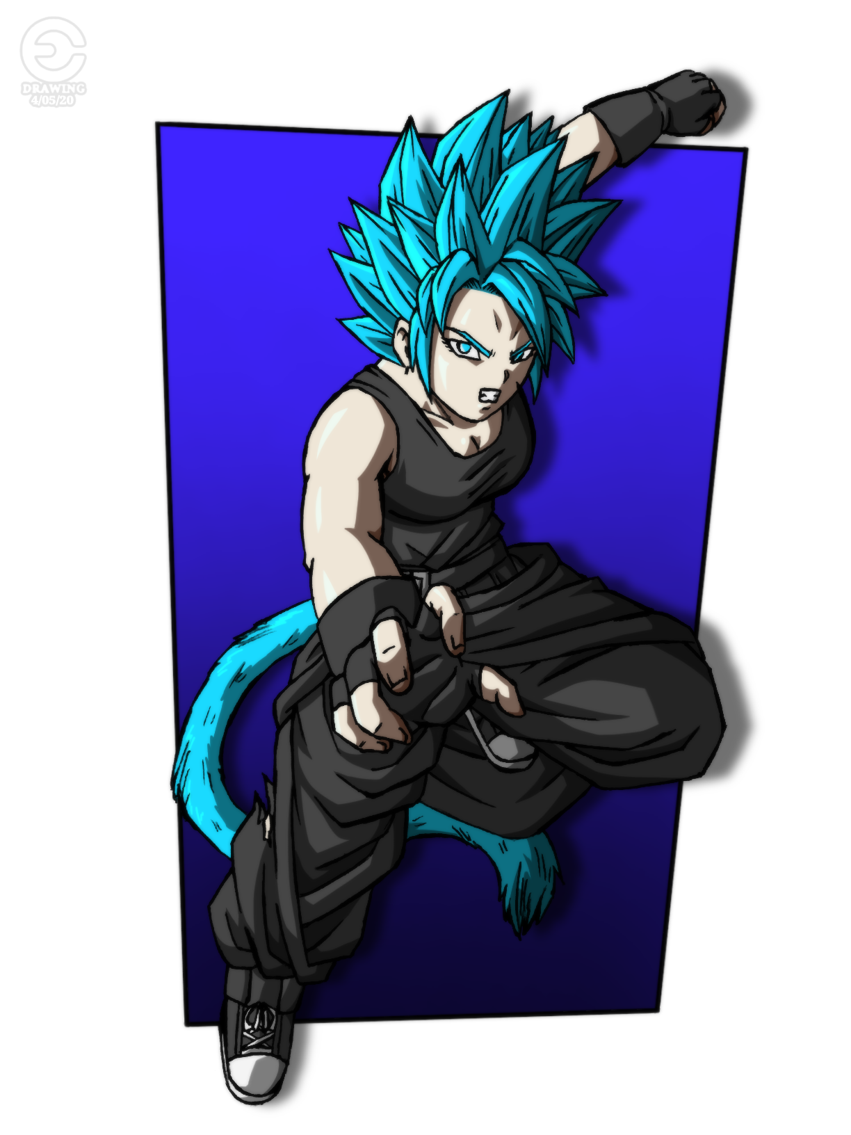 Inbetweengamer Drawing Kari Ssj Blue (InbetweenGamer's DBX2 OC) by ANIMEFREAK93867 on ...