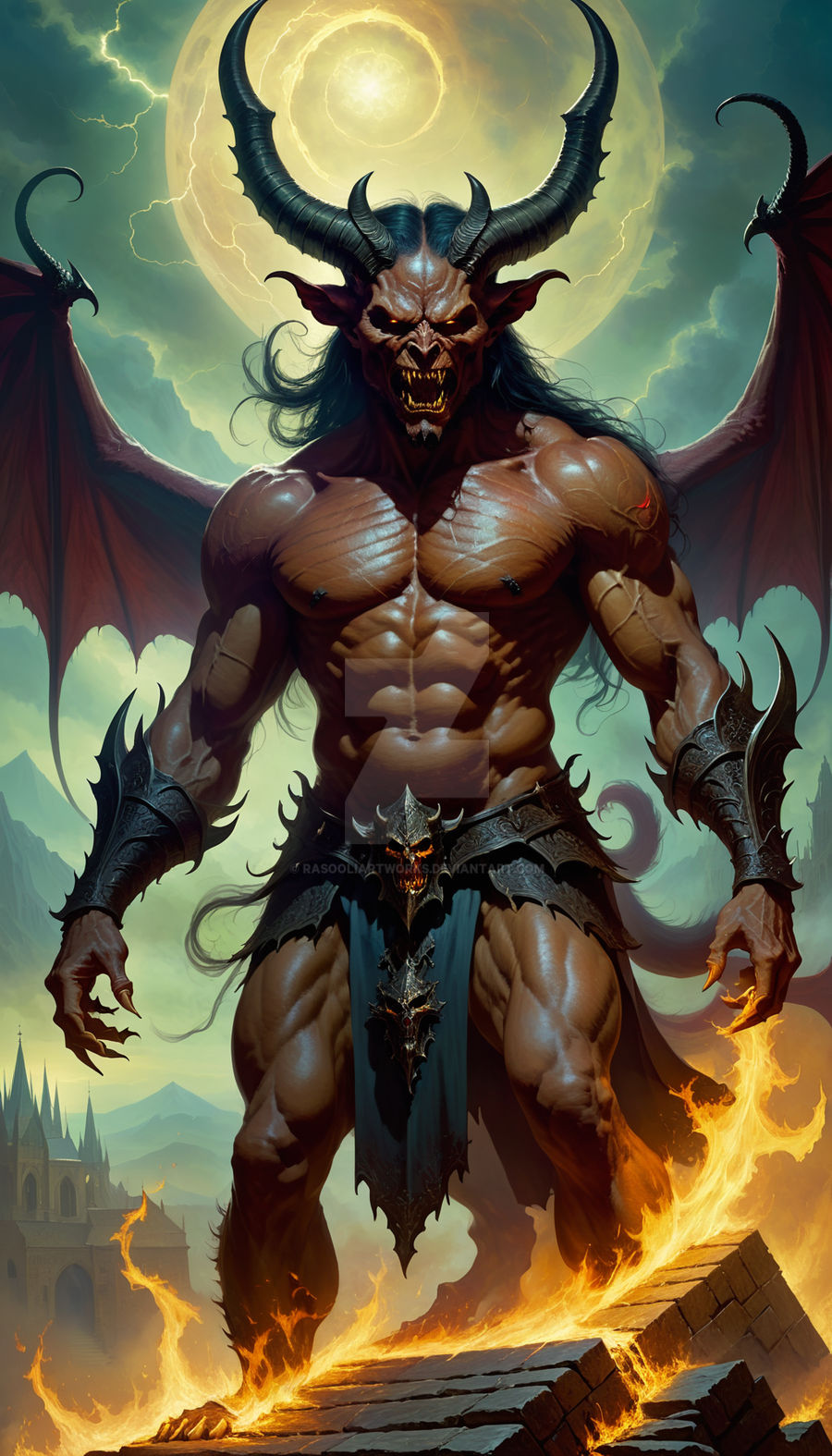 Demon Unique A pious demon is a paradoxical embodiment of devot by RasooliArtworks ...