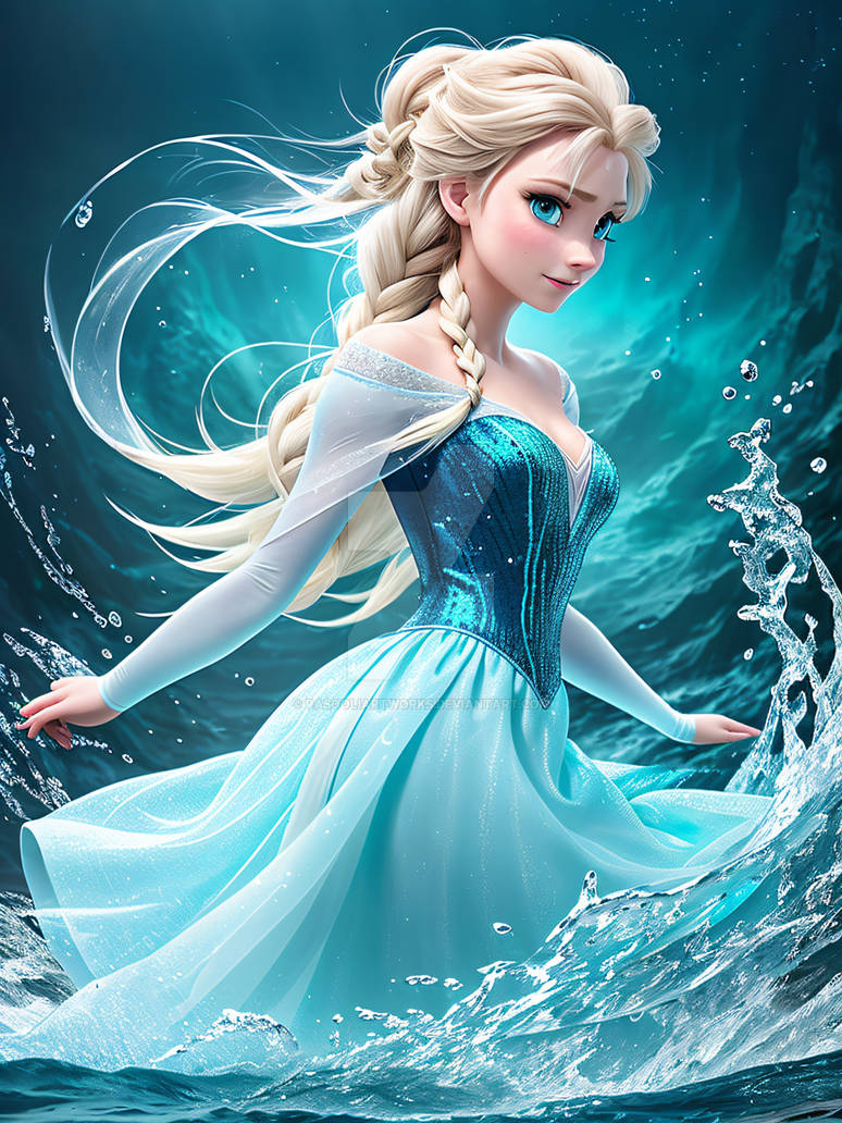 Elsa Cartoon Character from Frozen, 4k Elsa by RasooliArtworks on ...