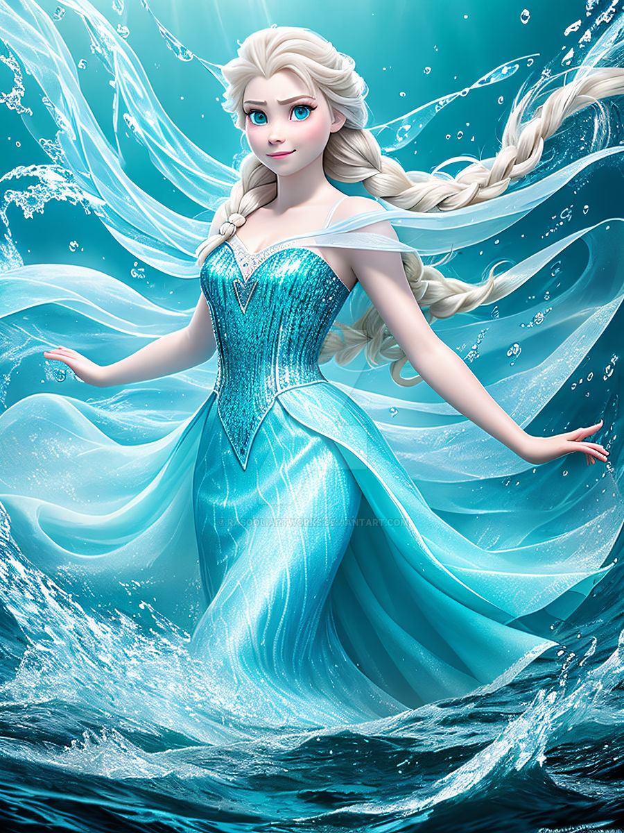 Elsa Cartoon Character from Frozen, 4k Elsa by RasooliArtworks on ...