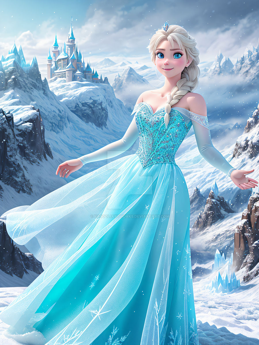 Elsa Cartoon Character from Frozen, 4k Elsa by RasooliArtworks on ...