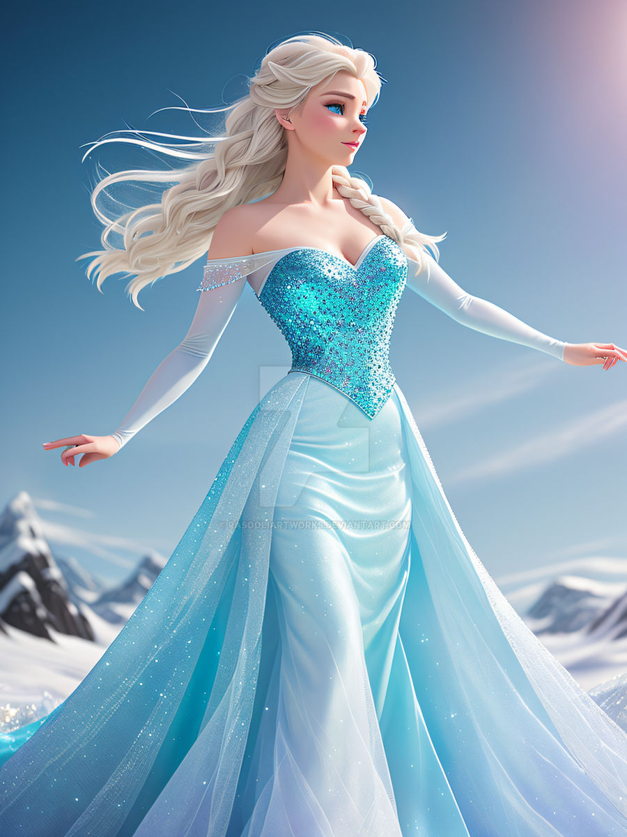 Elsa Behind Elsa Cartoon Character from Frozen, 4k Elsa by RasooliArtworks on ...