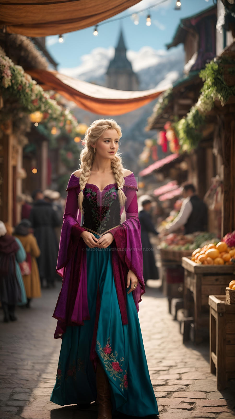 Acadele Elsa Elsa in a traditional Arendelle outfit by RasooliArtworks on DeviantArt