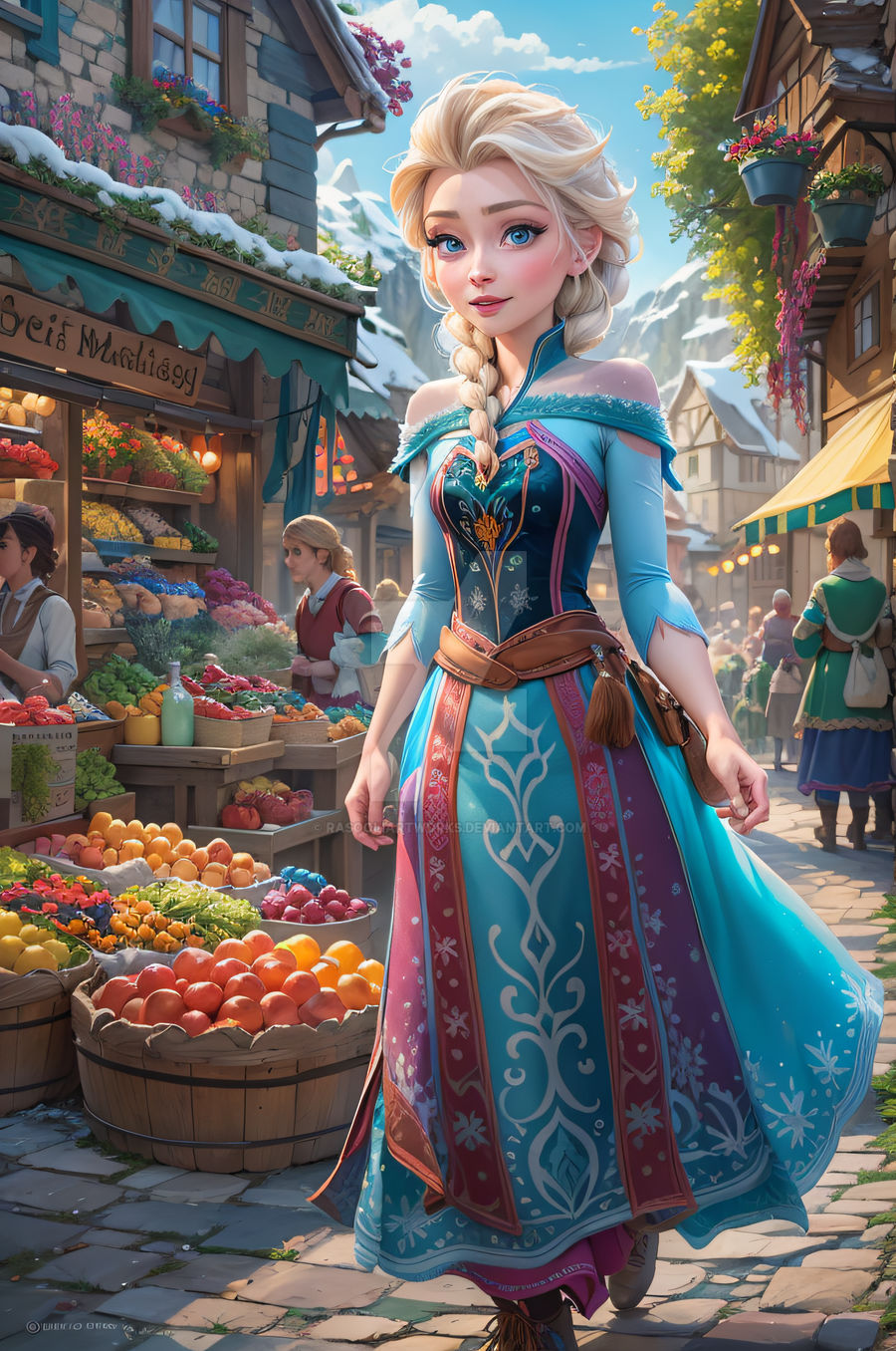 Acadele Elsa Elsa in a traditional Arendelle outfit by RasooliArtworks on DeviantArt