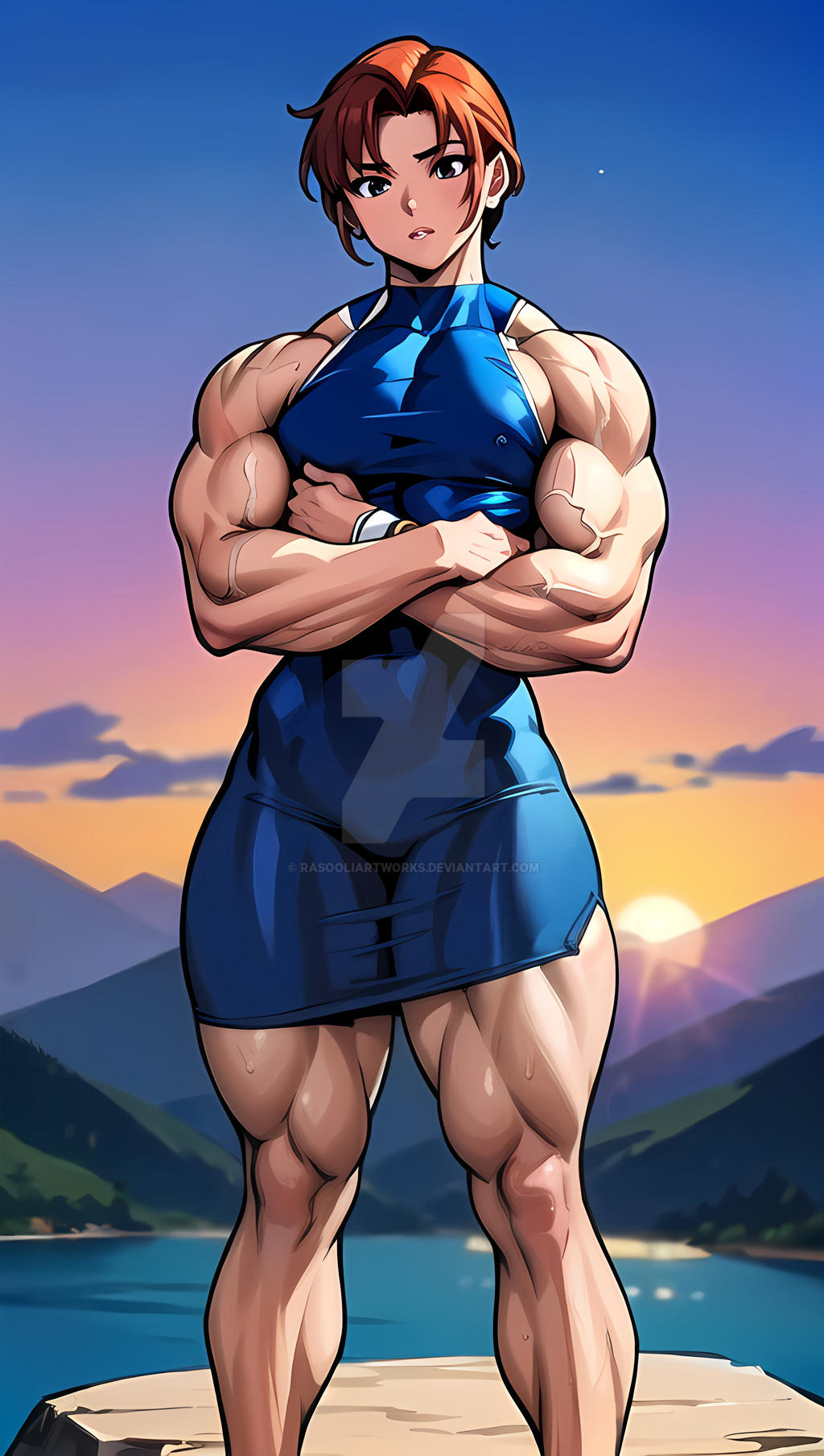 Bodybuilder Fan Female Bodybuilder Fan Art, Muscular Female by RasooliArtworks on ...