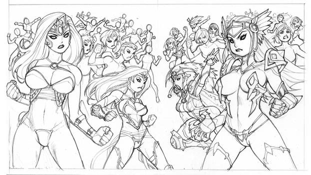 League of Maidens (VERSUS SHOT)-pencils