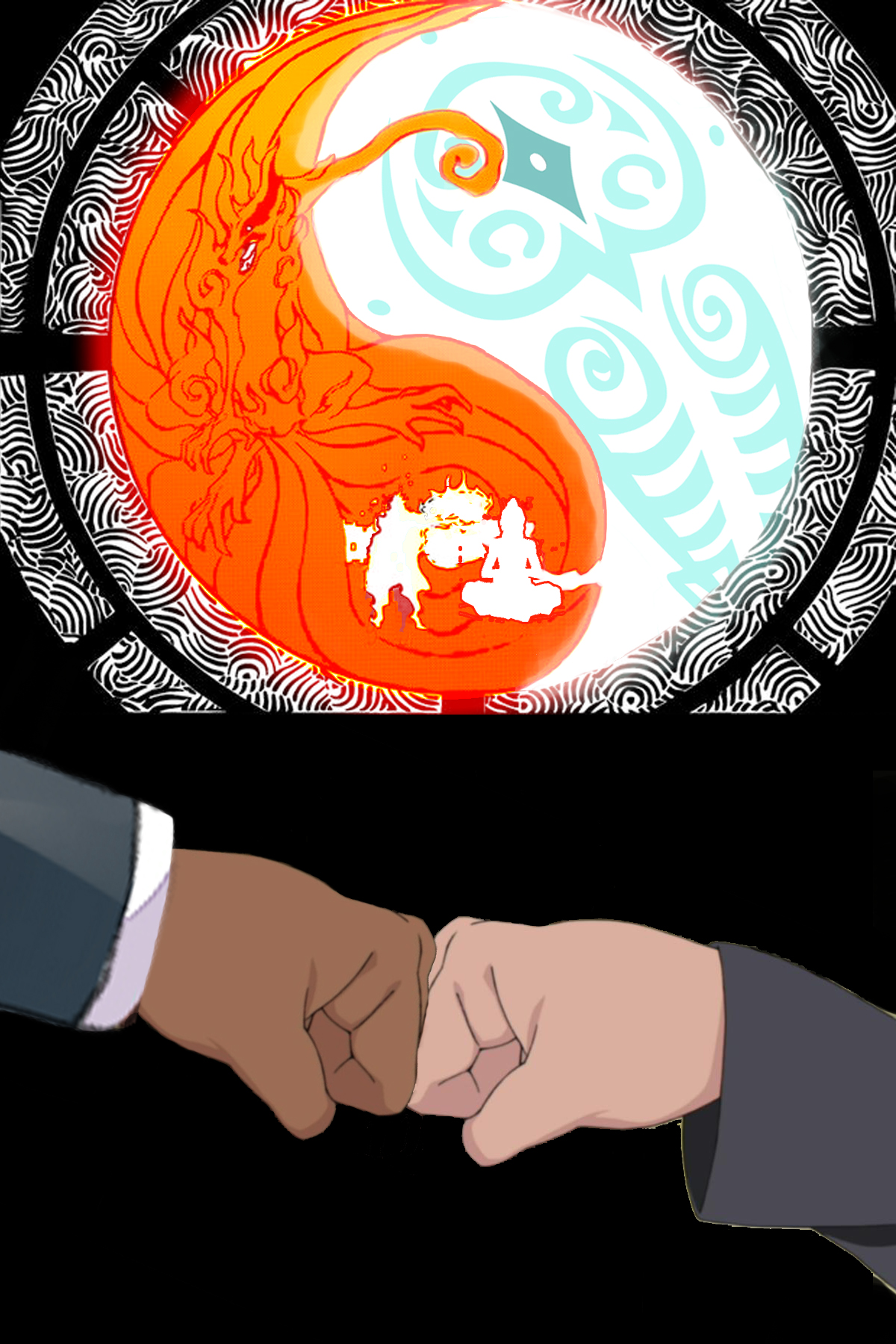 Korra and Naruto Super Fist Bump