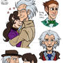BTTF: Doc and Clara Doodles