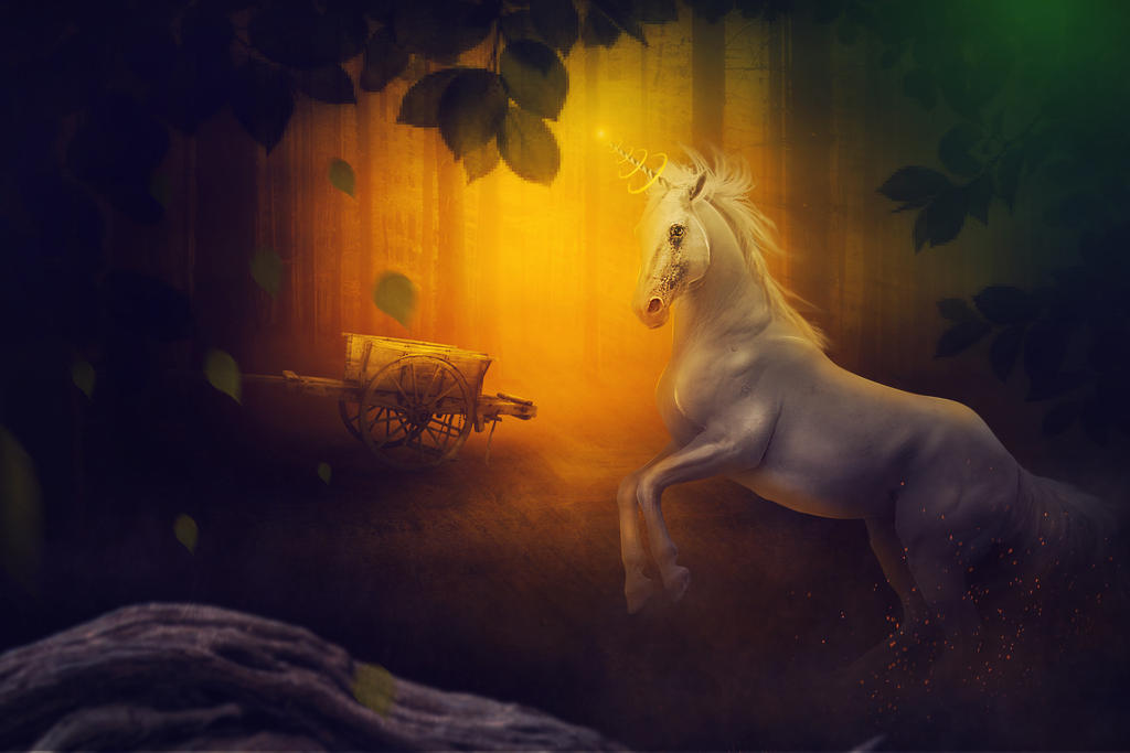 The Gold Unicorn by sameerawiky