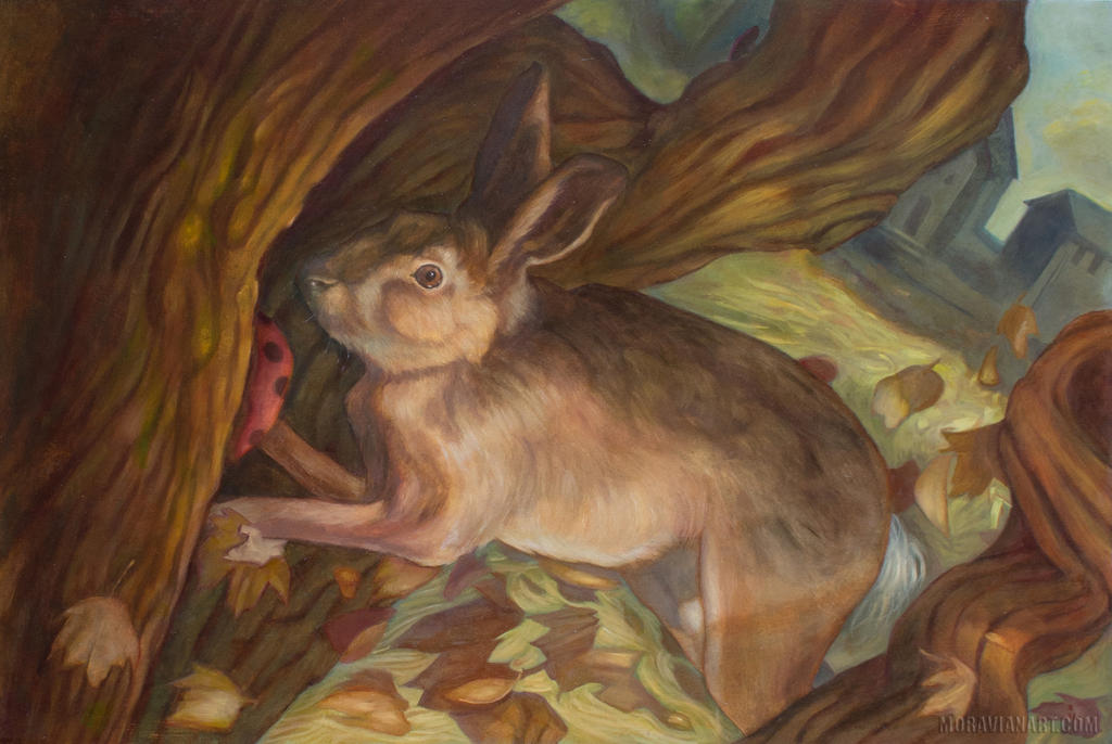 The Rabbit and the Mushroom by MoravianArt The Rabbit and the Mushroom by MoravianArt