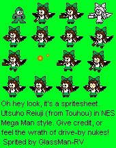 NES-style Utsuho Reiuji sheet