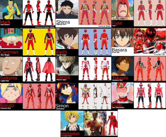 All Red Sentai after Gokaiger senshi by NinjaTurtlesYes on DeviantArt