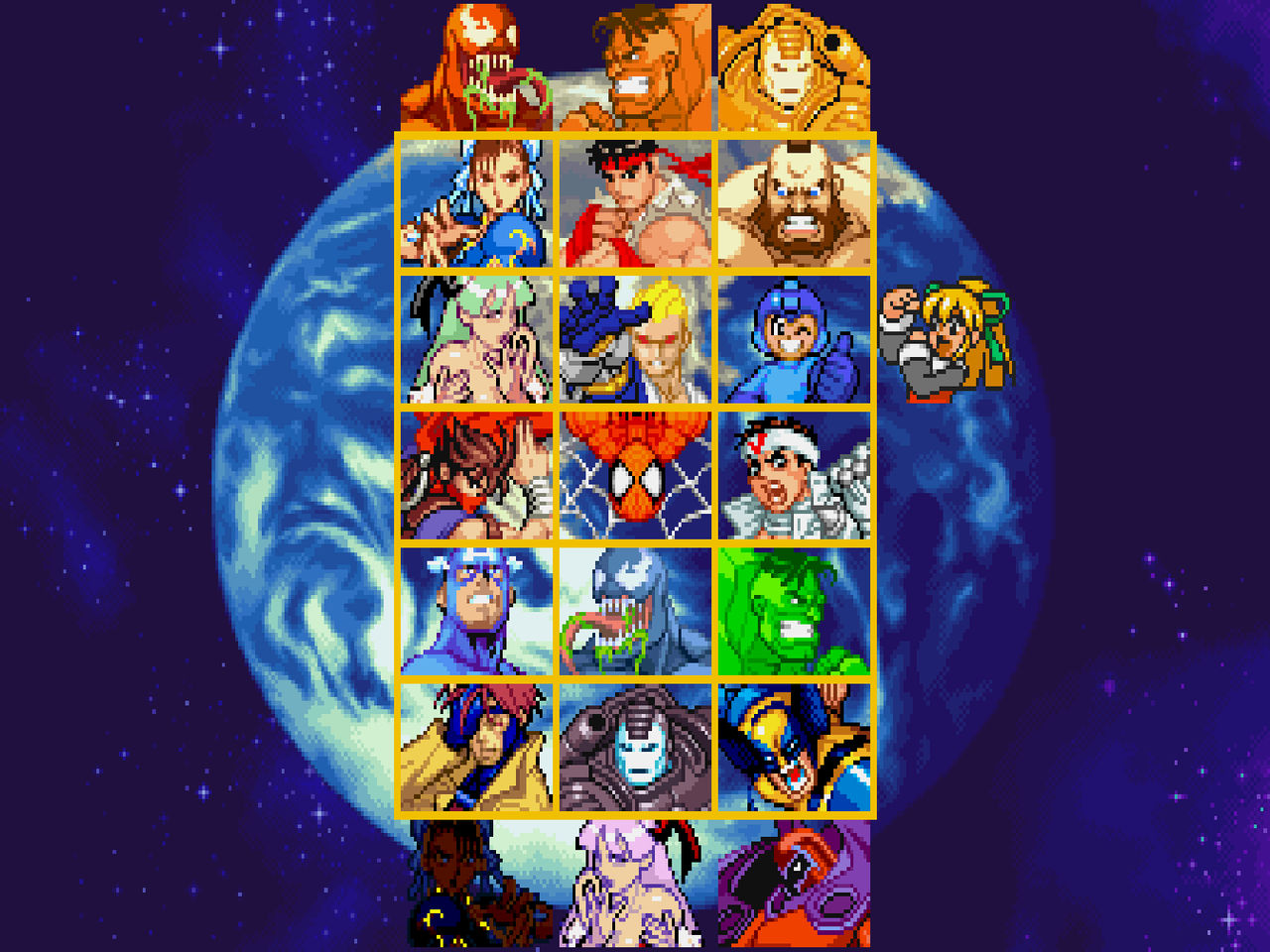 Marvel vs Capcom custom character select screen by Gemini-dA on DeviantArt