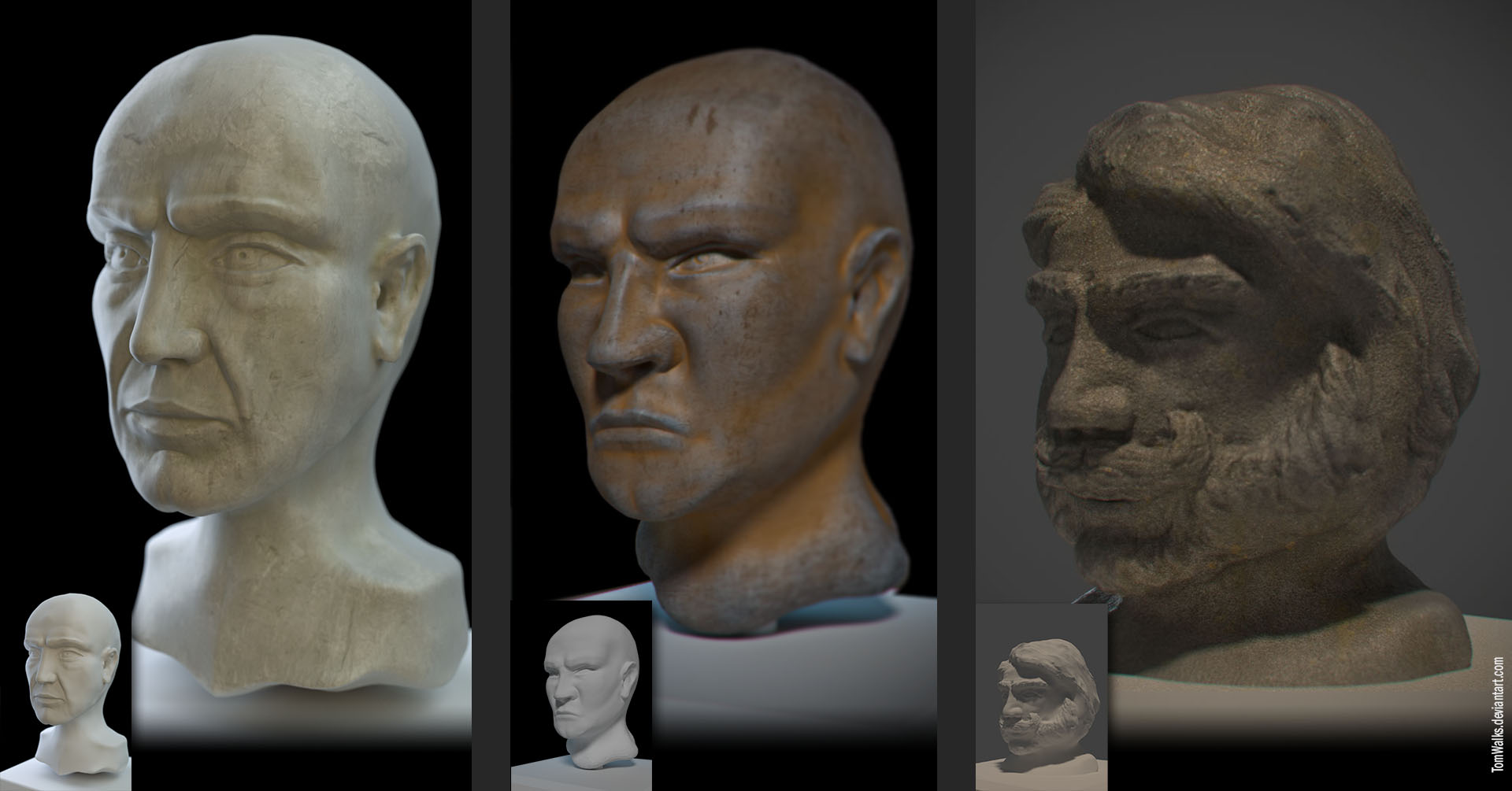 Sculpting studies (Blender 3D)