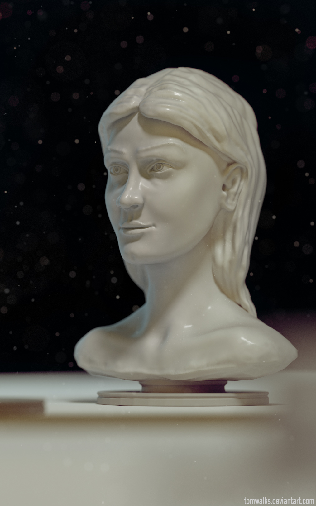 Woman head sculpt (Blender 3D)