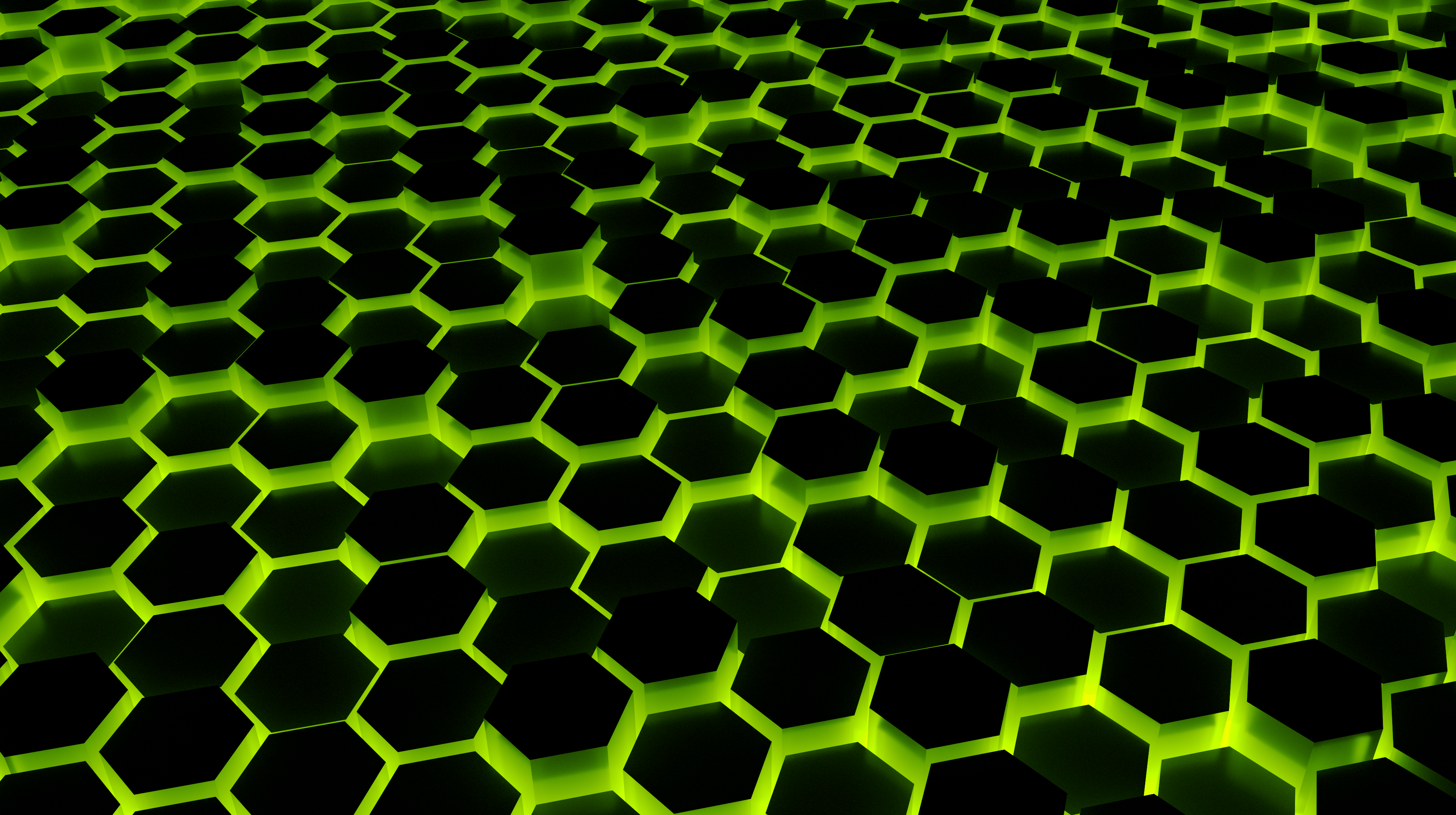 Green Hexagon Wallpaper (4K)