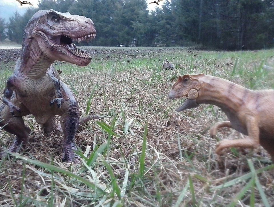 T- Rex vs Allosaurus by InuyashaDinosaur101 on DeviantArt
