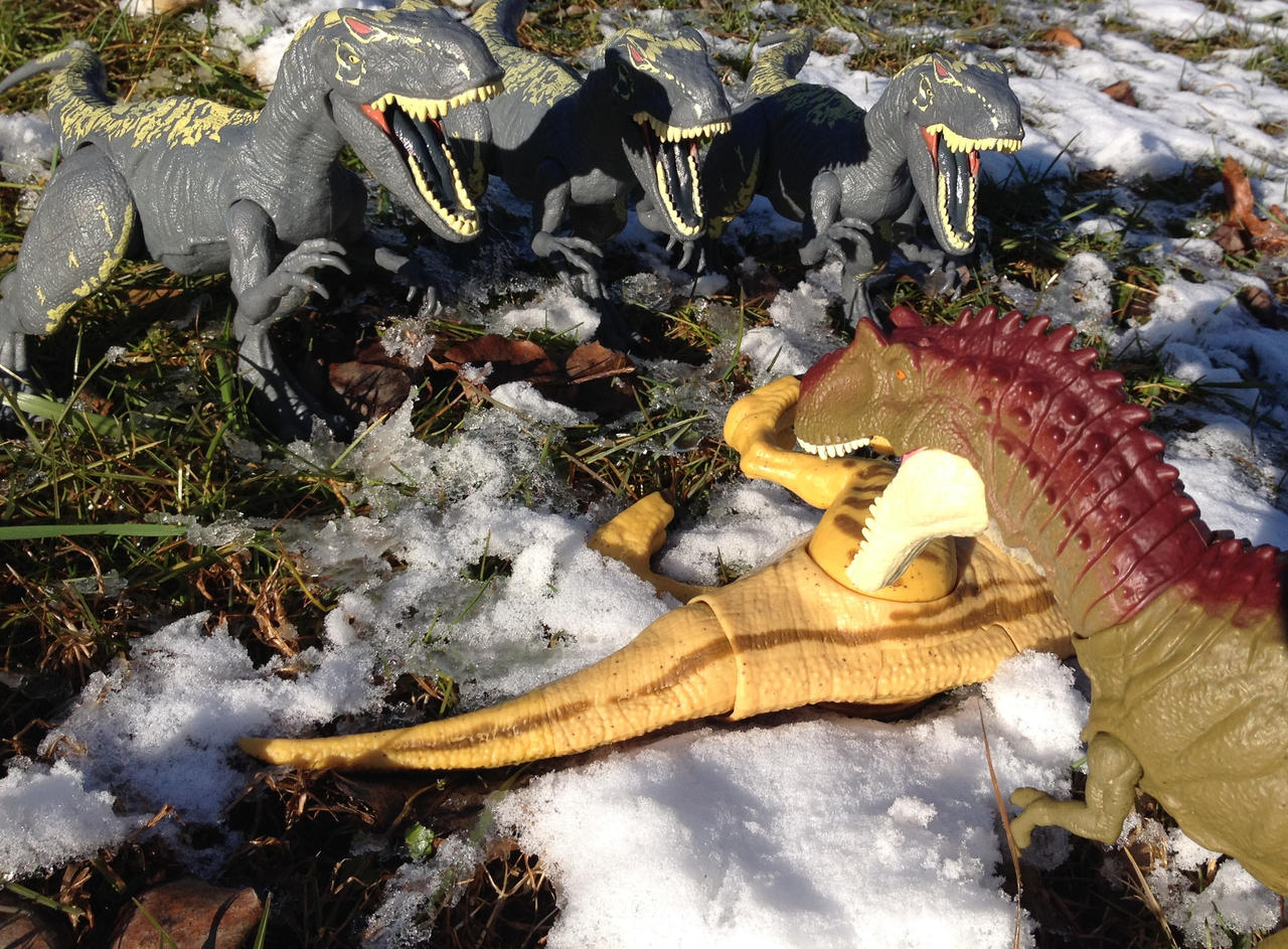 Allosaurus Pack vs Albertosaurus by InuyashaDinosaur101 on DeviantArt