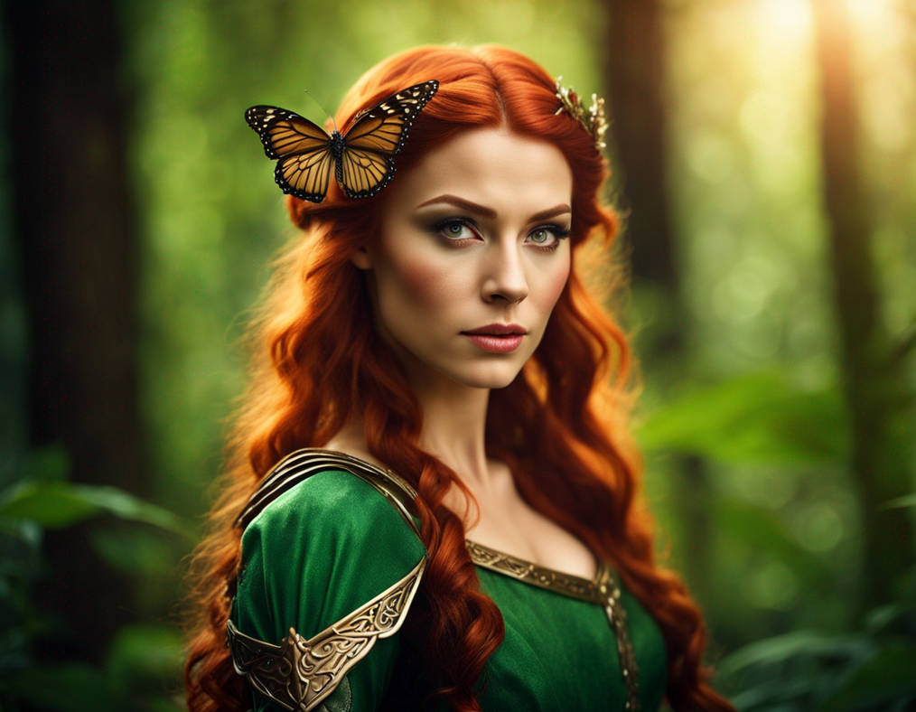 Draw a realistic beautiful female elf in green dre by HaCK-Hack on ...