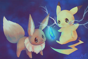 Pikachu and Eevee