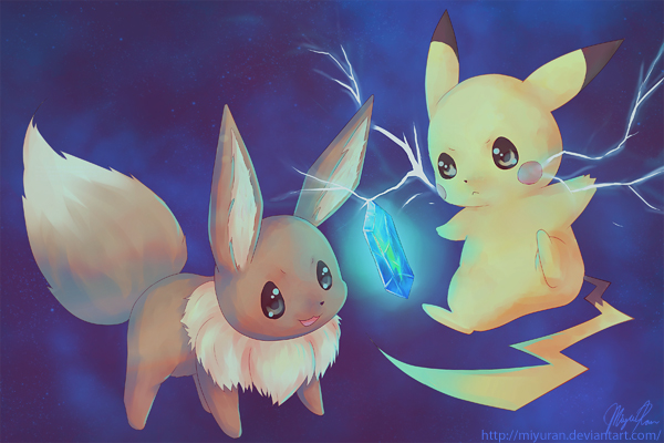 Pikachu and Eevee